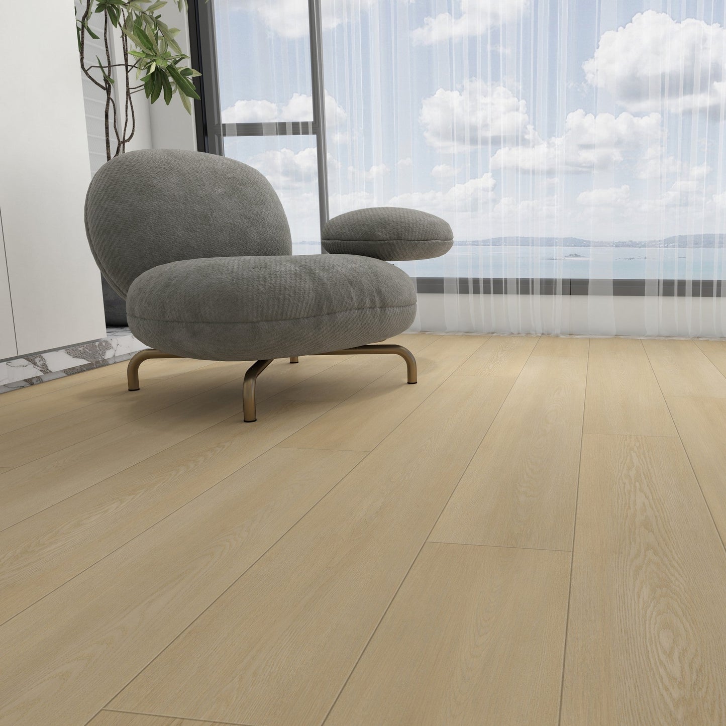 SPC Vinyl Plank Flooring – Rustic beige 7mm - 17.72 sqft/pi2