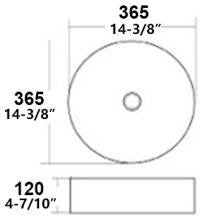 Short Cylinder Glossy White Porcelain Vessel Sink – 14.37"