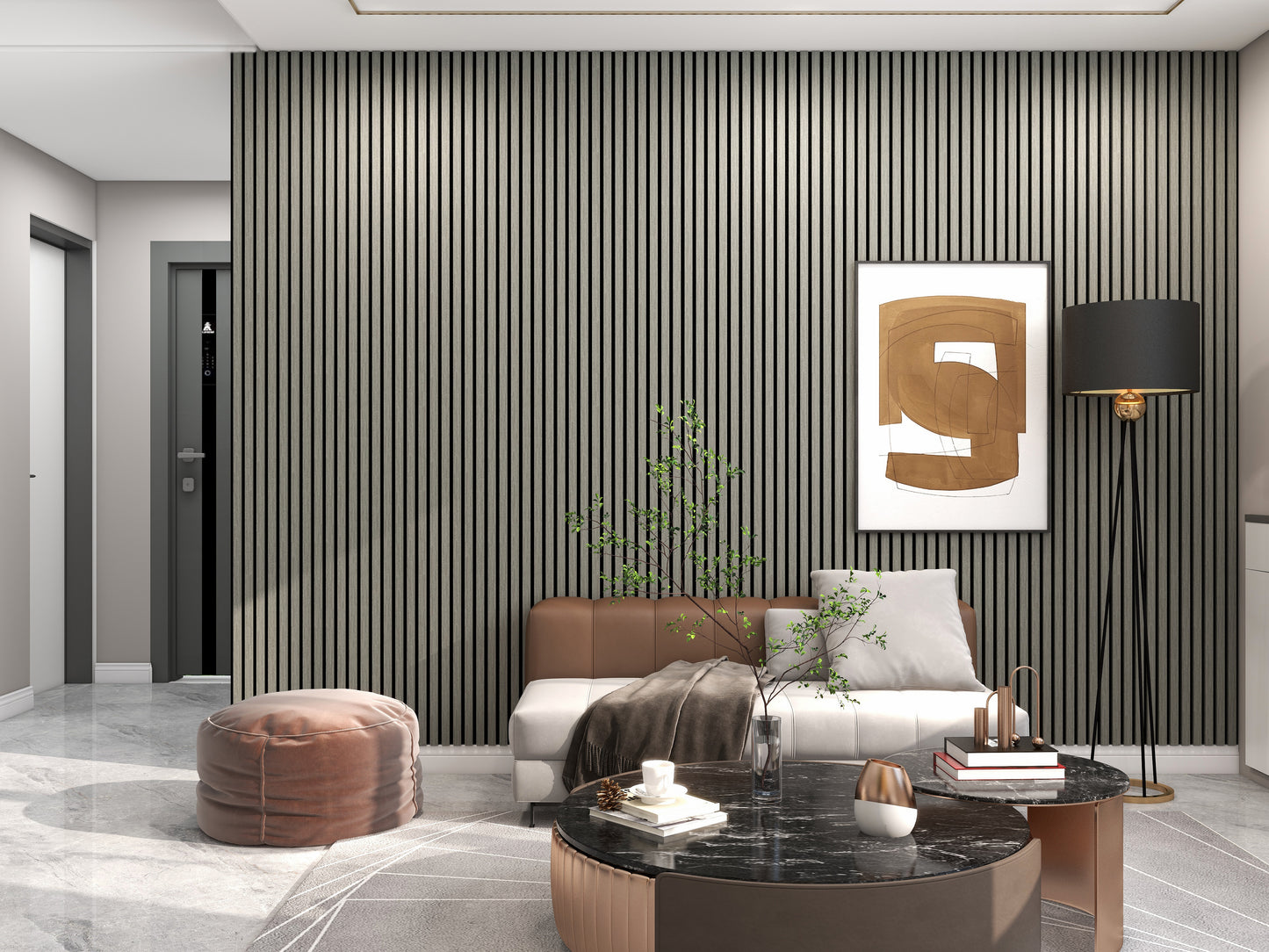 Acoustic Panel - Charcoal Gray (8'x2')