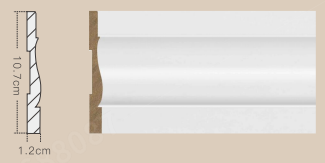 Plinthe coloniale en MDF – 4 1/4" x 1/2 x 8 pi