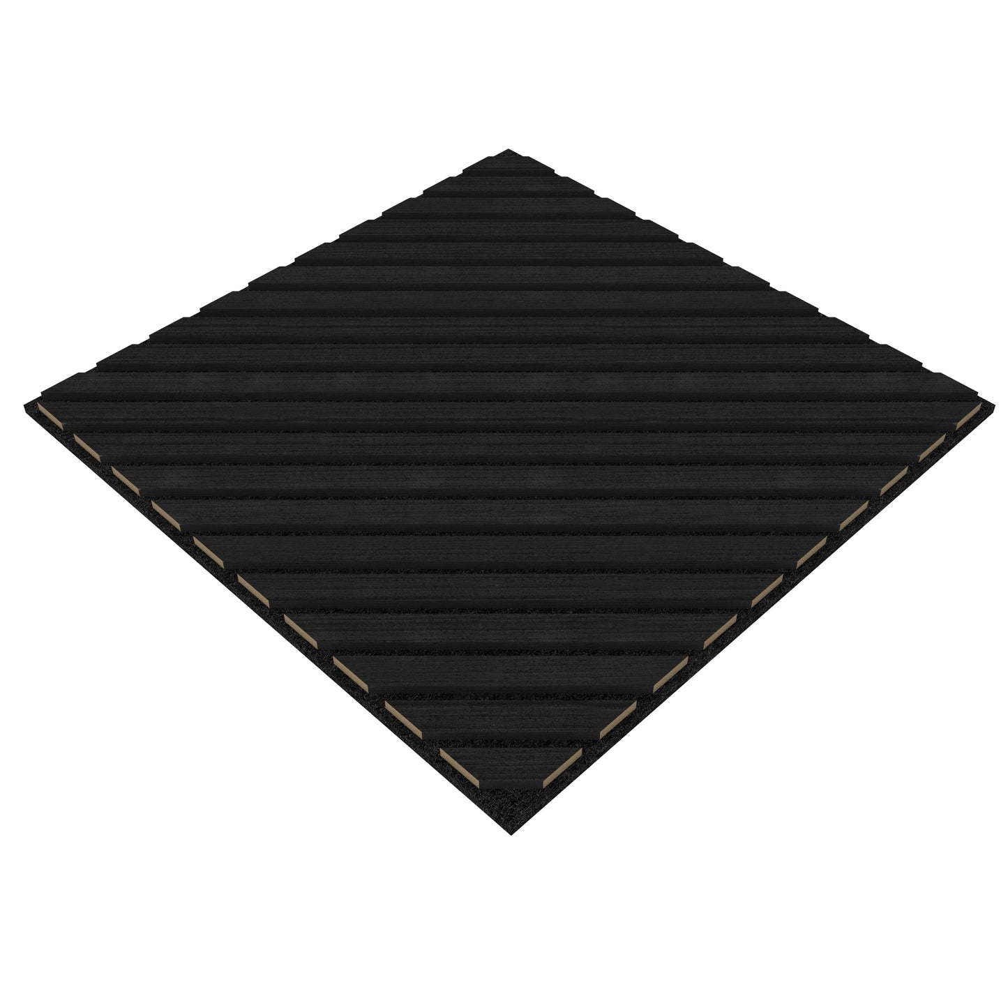 MDF Diagonal Acoustic Wall Panel - Dim Gray Wood (600 X 600 X 21mm)