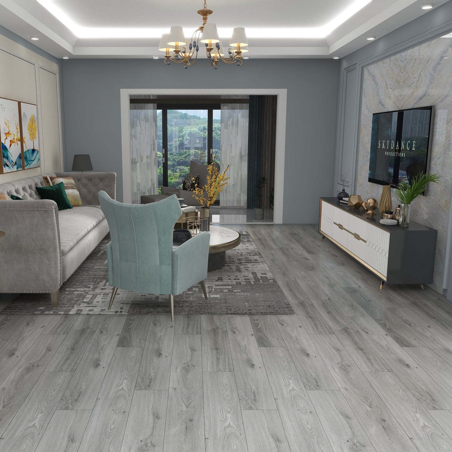Revêtement de sol LVT - Mount Harbor (48" × 7 ¼") - 24 planches - 58 pi²