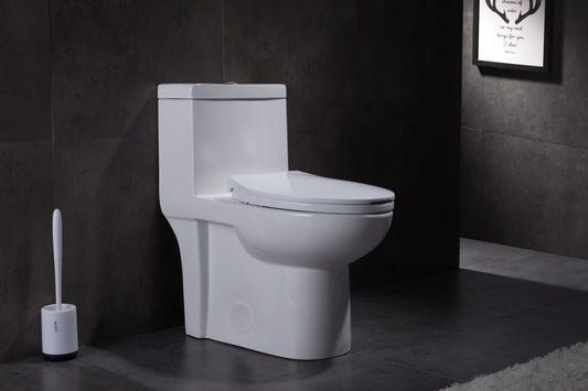 Modern One-Piece Toilet – Elongated Bowl, Dual Flush, ADA Compliant