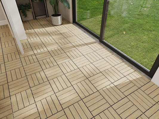 WPC Interlocking Decking Board - Aged Wood (300 x 300mm)