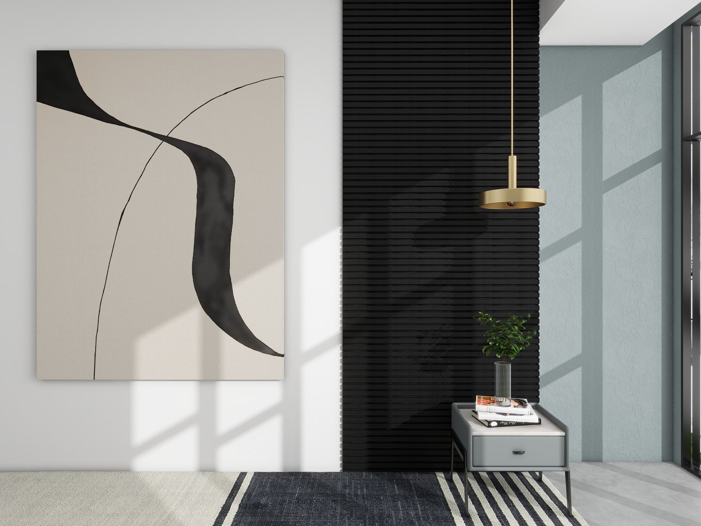 Acoustic Panel - Dim Gray Wood (8'x2')