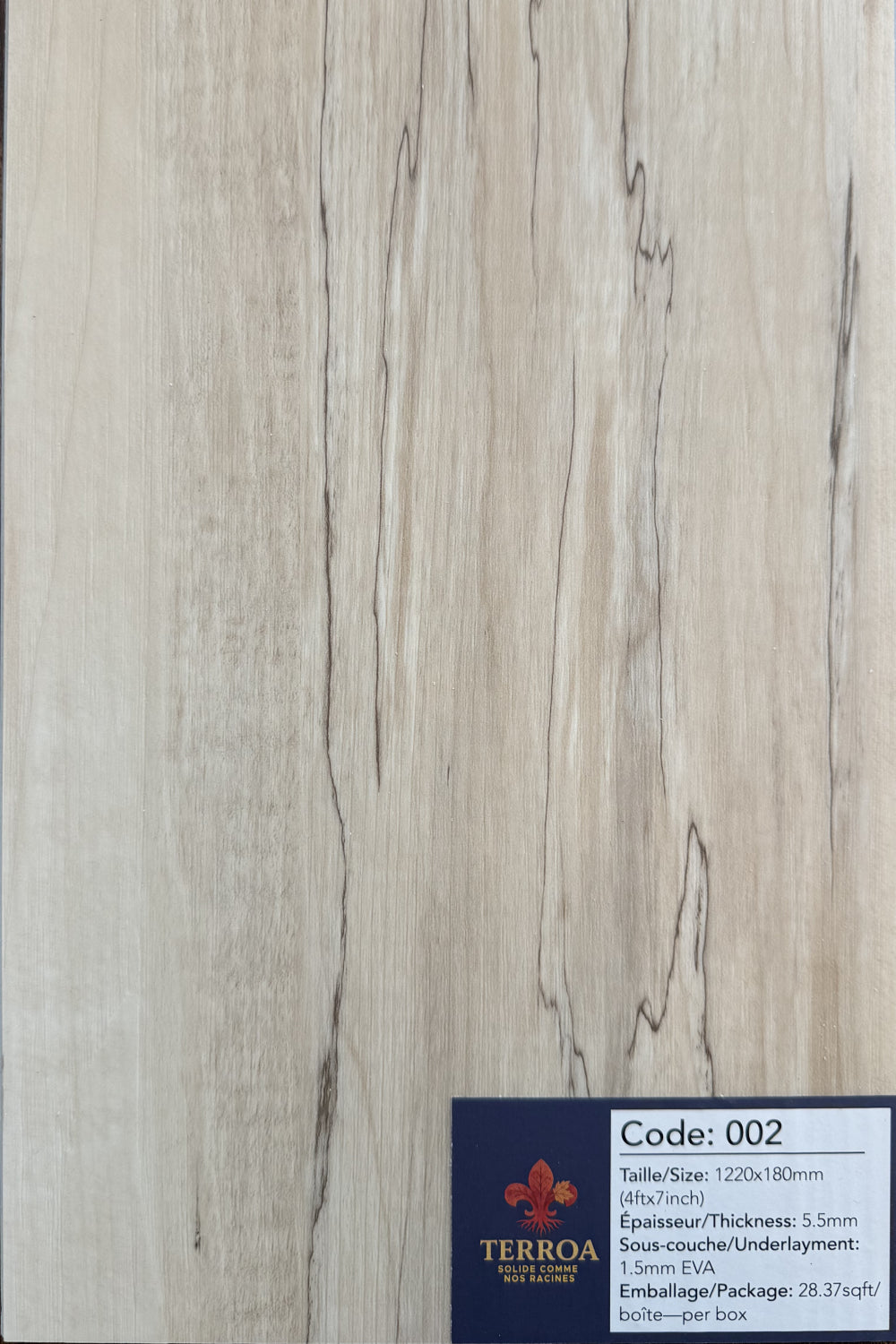 SPC Vinyl Plank Flooring - Dune 5.5mm (7"x48")- 28.37 sqft/pi2
