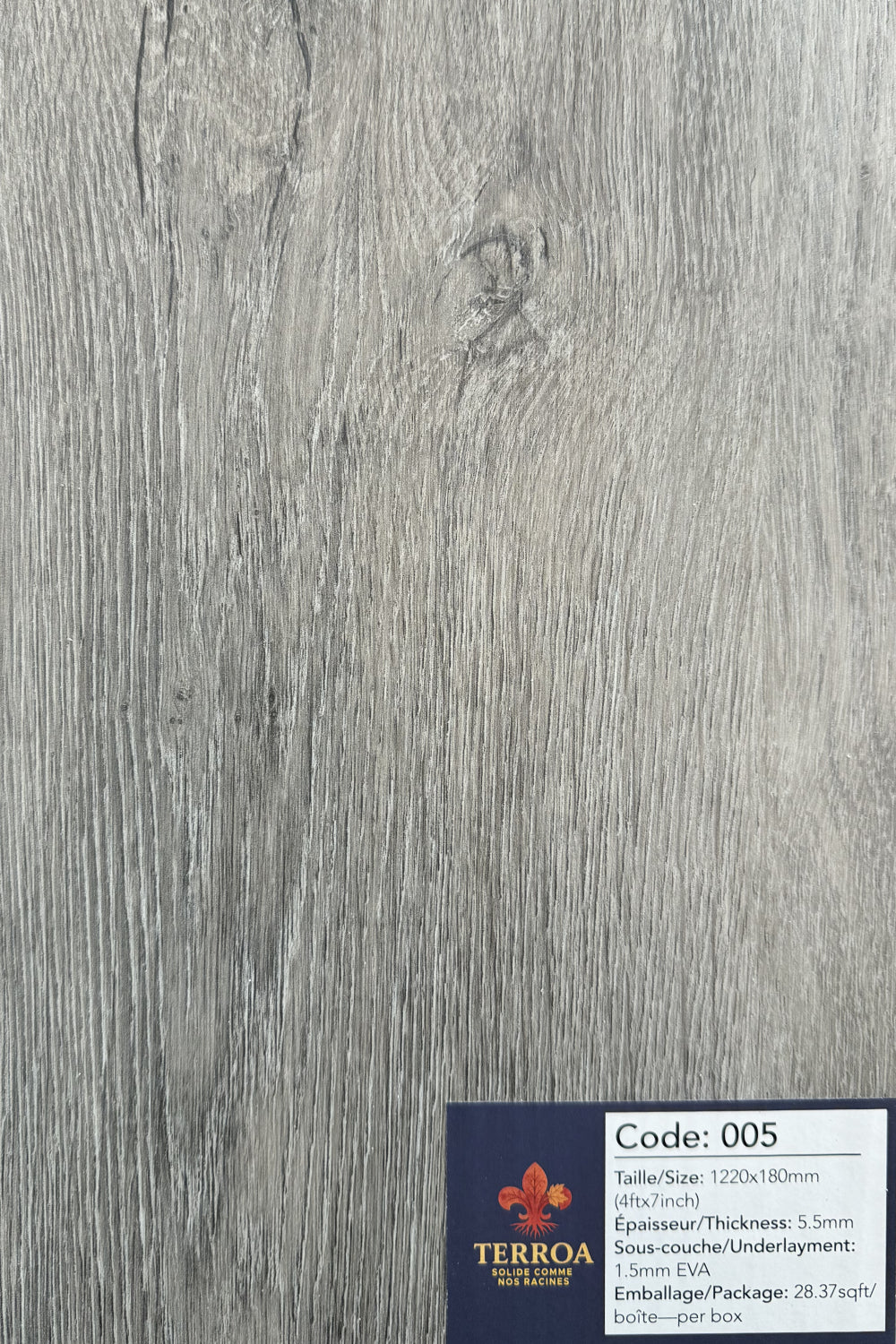 SPC Vinyl Plank Flooring – Misty Land 5.5mm (7"x48") - 28.37 sqft/pi2