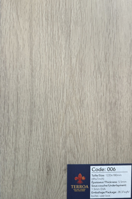 SPC Vinyl Plank Flooring – Rustic Pier 5.5mm (7"x48") - 28.37 sqft/pi2