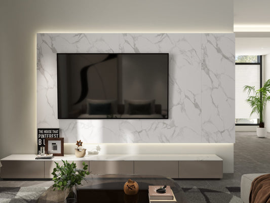 White High-Gloss PVC Panel (8 X 4 ft)