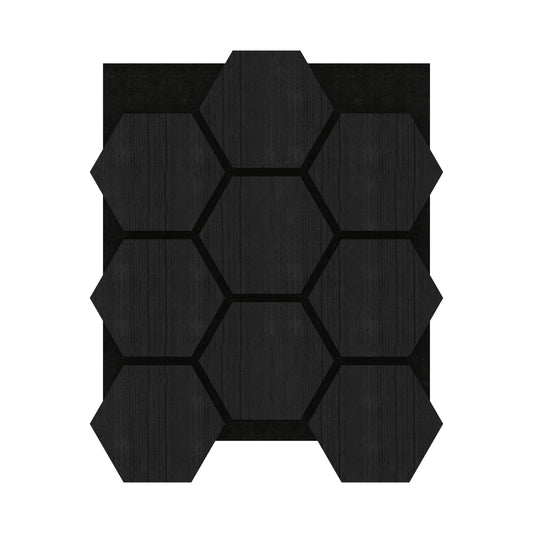 MDF Hexagonal Acoustic Wall Panel - Dim Gray (759 x 621 x 18 mm) - Set of 4 Panels / Panneaux